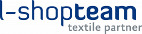 Logo L-SHOP-TEAM with wording l-shopteam textile partner